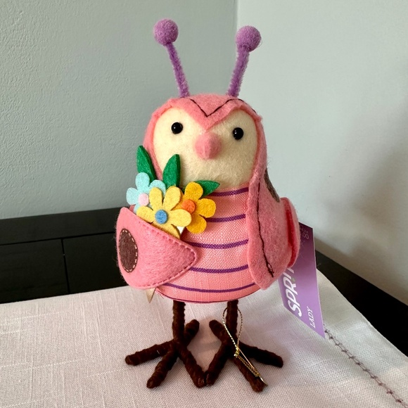 Featherly Friends Lady the Ladybug Fabric Bird - Picture 3 of 11